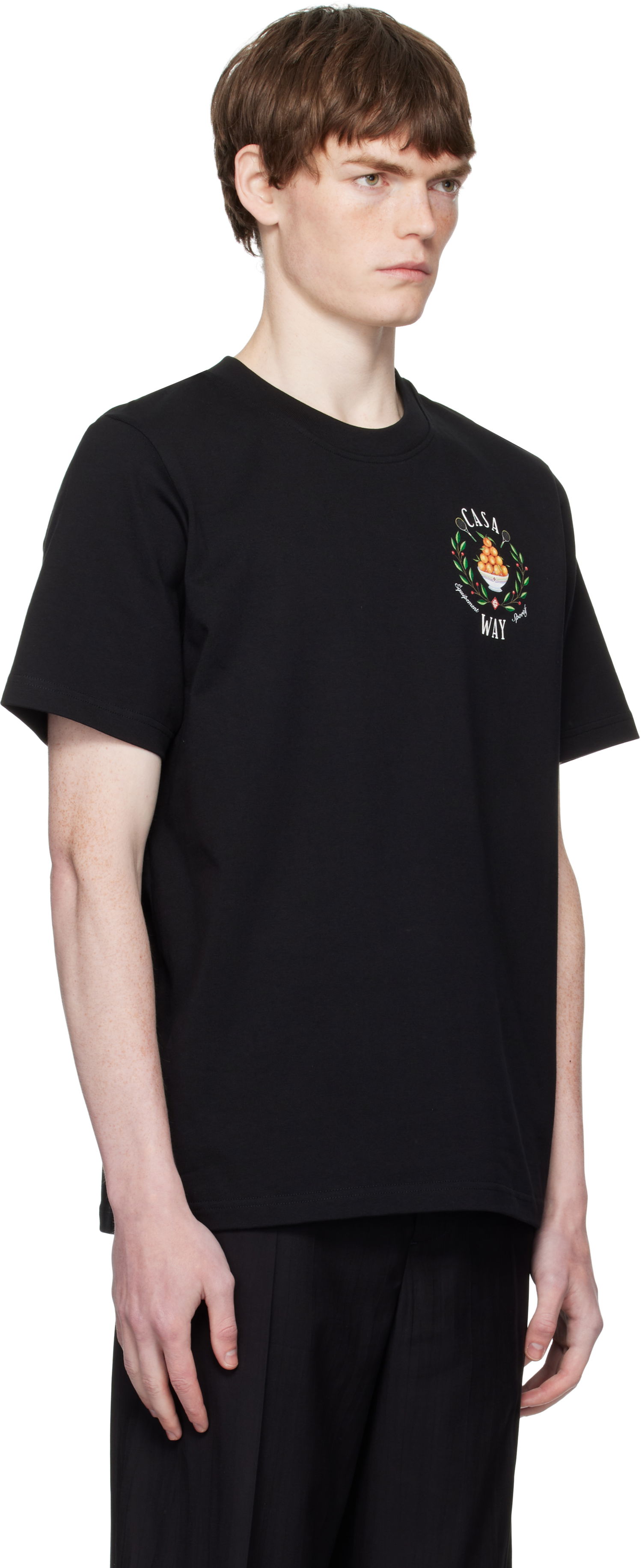 T-shirt Casablanca Casablanca 'Casa Way' Graphic Short-Sleeve T-Shirt Sort | MPF25-JTS-001-27-EX-FLANNELS, 1