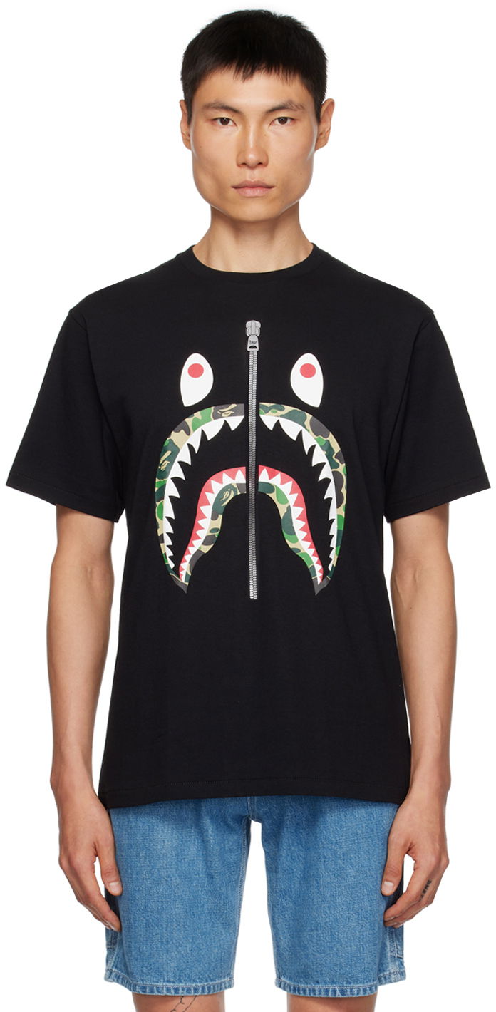 T-shirt BAPE ABC Camo Shark T-Shirt Sort | 001TEJ801013M, 0