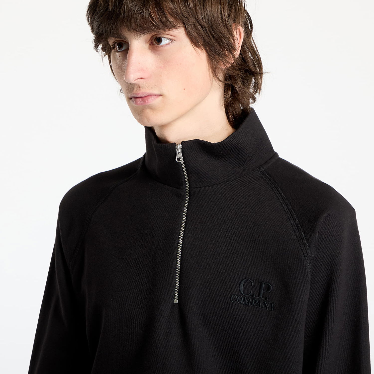 Sweatshirt C.P. Company C.P. Company Diagonal Raised Fleece Sweatshirt Sort | 18CMSS043A005086W-999, 1