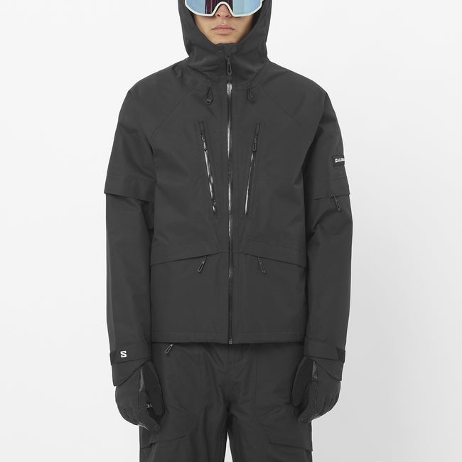 Jakke Salomon Venom Hooded Ski Jacket Sort | LC2652400, 0