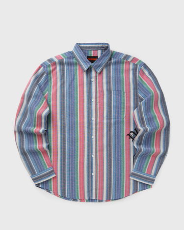 Skjorte Pleasures Chapel Striped Long Sleeve Button-Up Shirt Flerfarvet | P25SU006-BLUE, 0