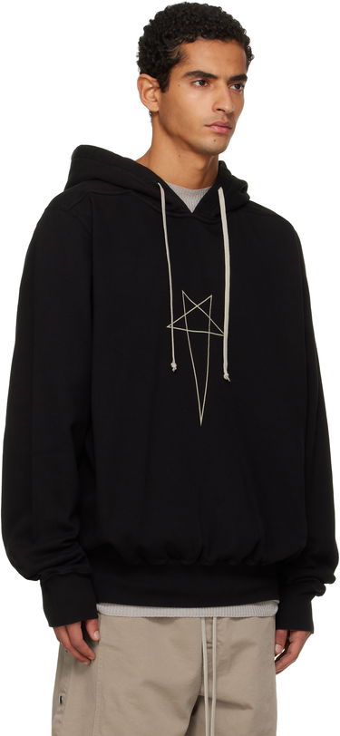 Sweatshirt Rick Owens DRKSHDW Penta Oversized Hoodie Sort | DU02E7262 FEP3P, 1