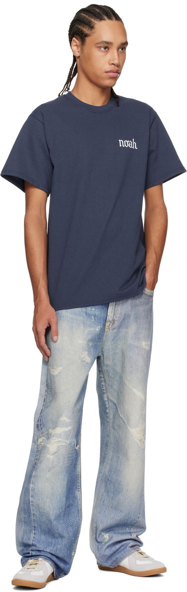 T-shirt Noah Noah Gothic 'N' T-Shirt Mørkeblå | T260SS25NVY, 3