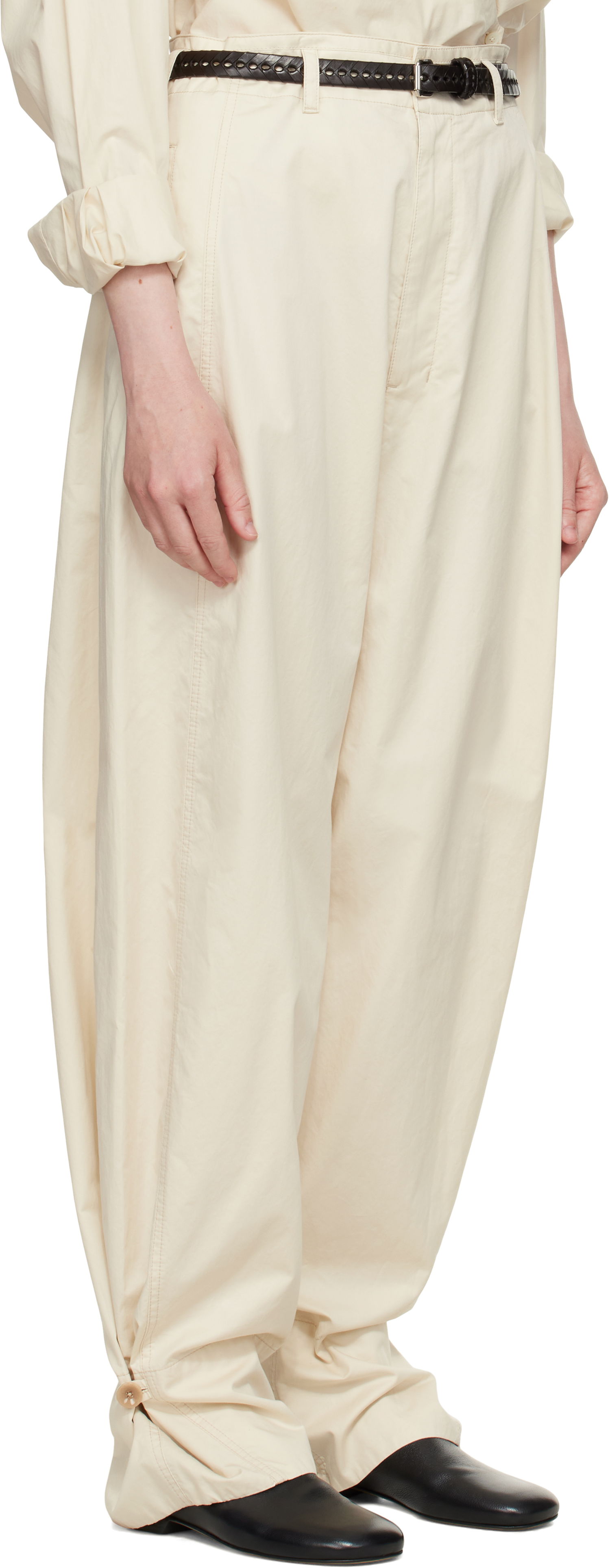 Bukser LEMAIRE Lemaire Soft Volume Trousers Beige | PA1182 LF1207, 1