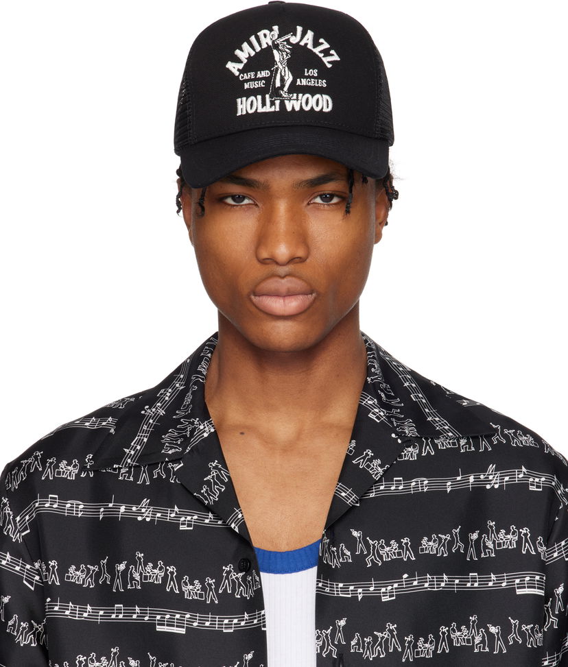 Kasket AMIRI Amiri Jazz Wolf Trucker Cap Sort | AMHATR1020