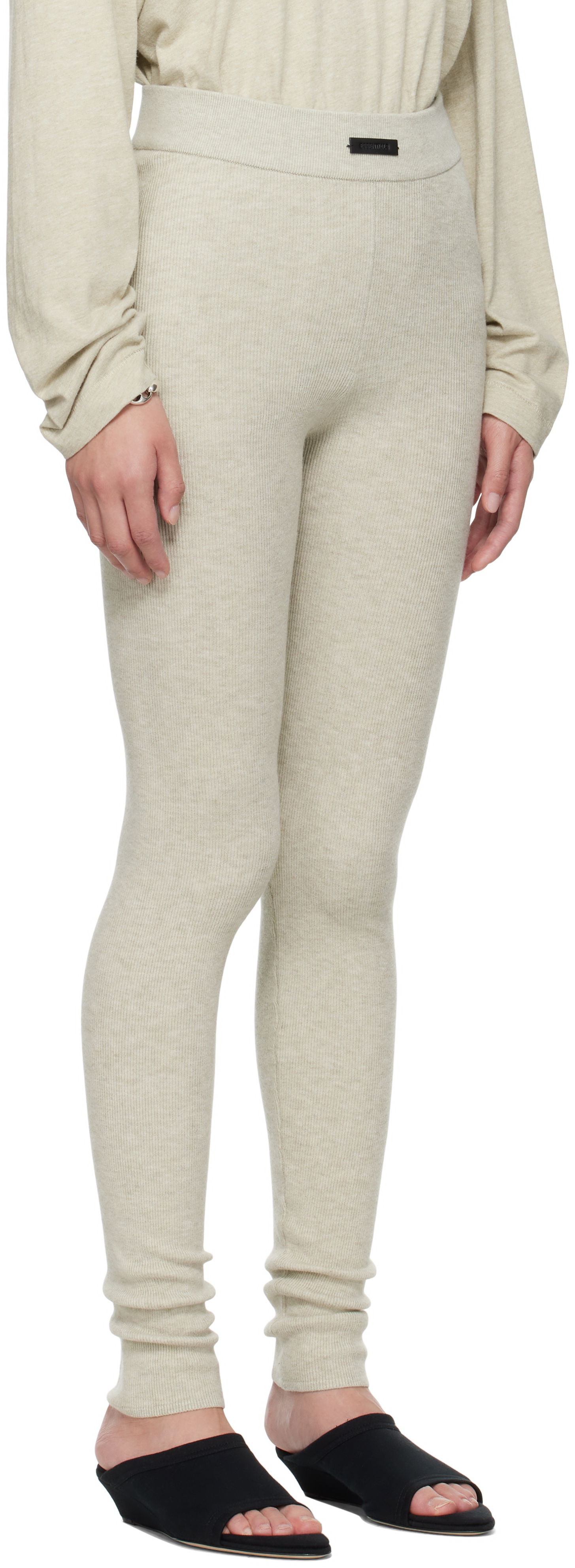 Leggings Fear of God Fear of God ESSENTIALS Soft Rib Leggings Beige | 192SP257492FW, 1
