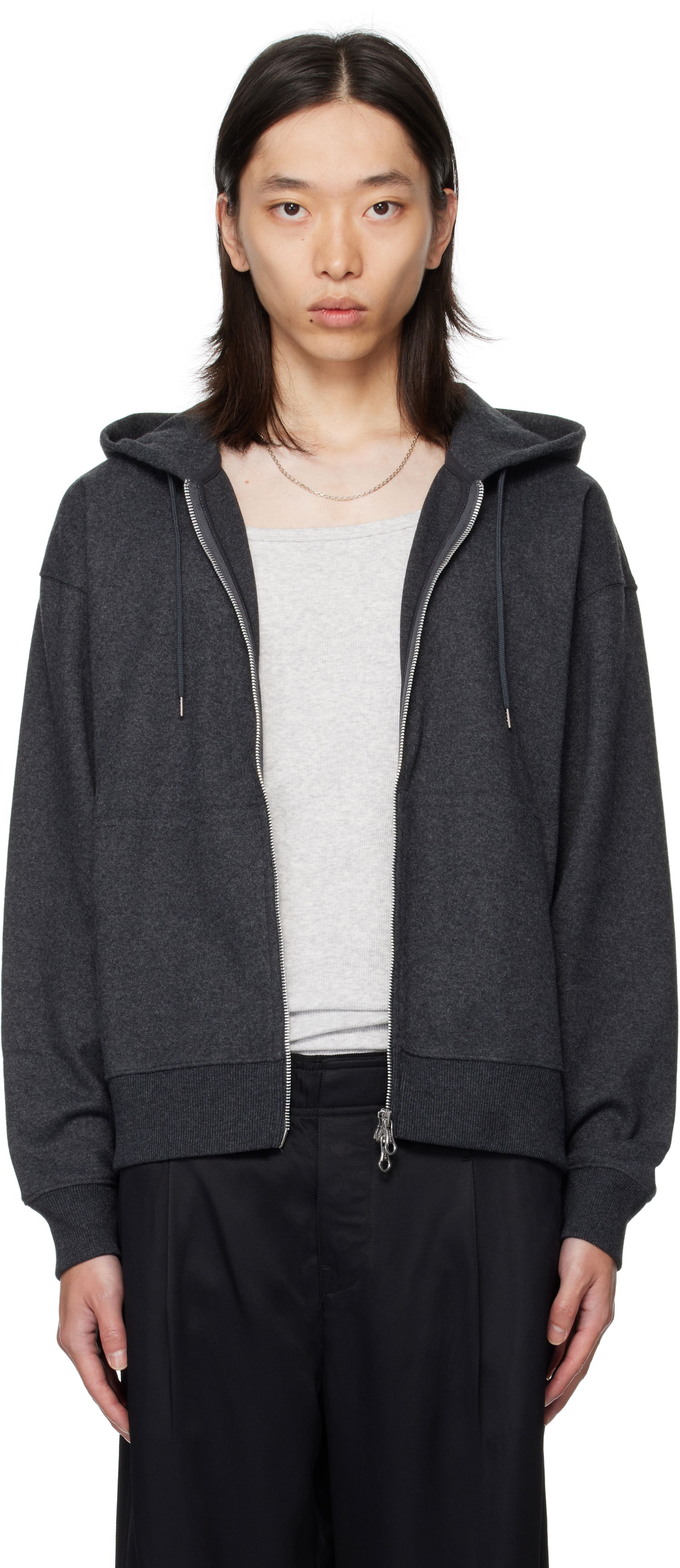 Sweatshirt OUR LEGACY OUR LEGACY Rascal Zip-Up Hoodie Grå | M4256RC, 0