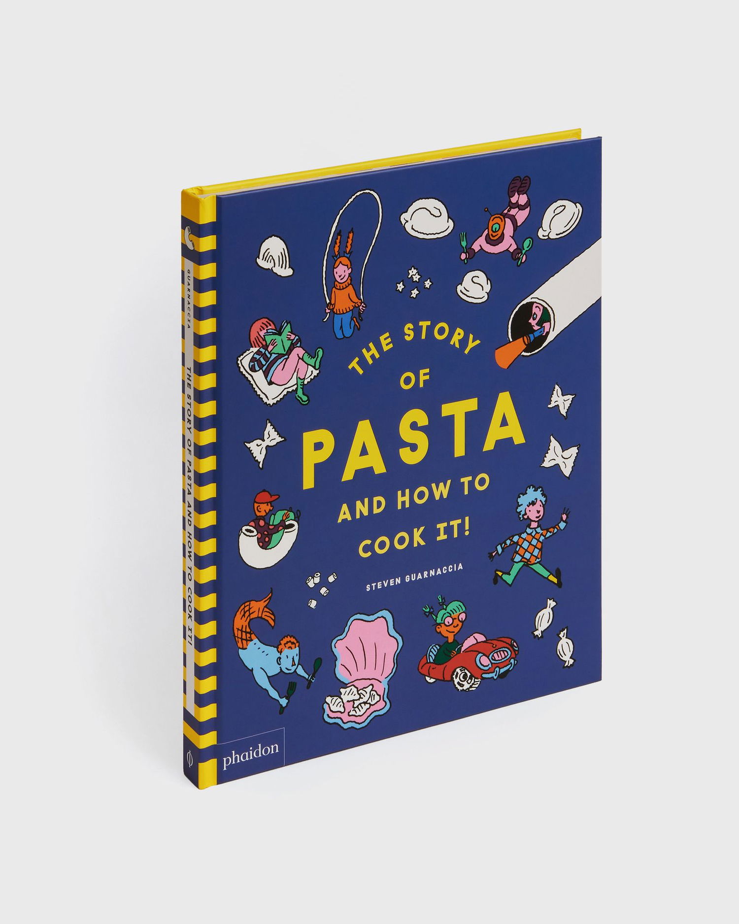 Bog og blad Phaidon The Story of Pasta and How to Cook It! by Steven Guarnaccia Blå | 9781838667016, 0