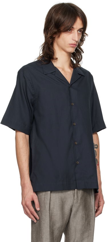 Skjorte Paul Smith Paul Smith Short Sleeve Button-Down Shirt Mørkeblå | M1R-905U-N02417-49, 1