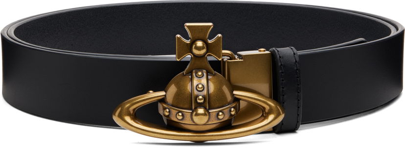 Bælter Vivienne Westwood Vivienne Westwood Orb Buckle Belt Sort | 82010075U-L00CH-