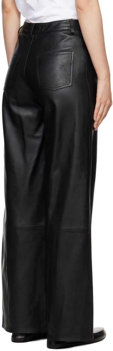 Bukser Loulou de Saison Loulou de Saison Figari Leather Wide-Leg Pants Sort | FIGARI, 2