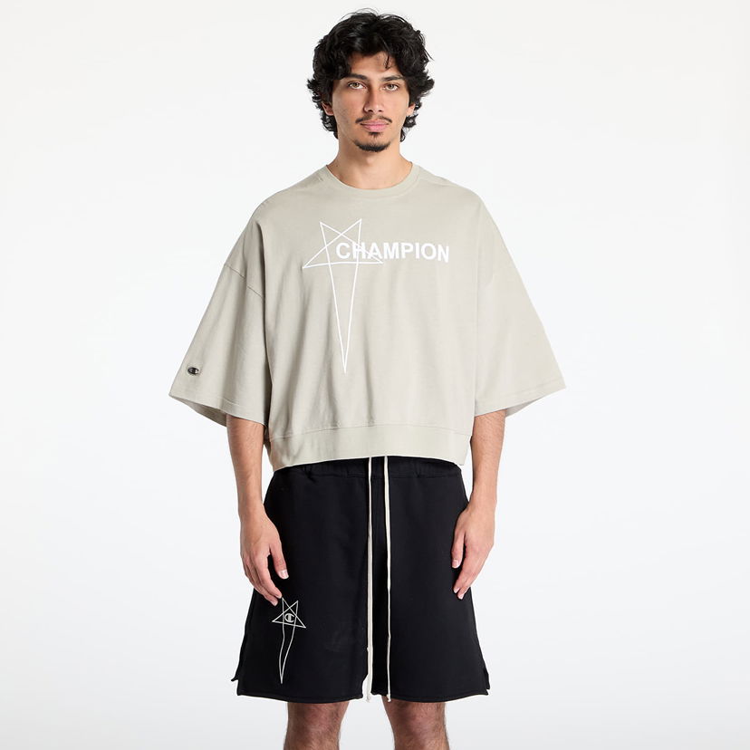 Shorts Rick Owens Rick Owens DRKSHDW x Champion Tommy Cropped T-Shirt Beige | CM01E1677 CHJG 08