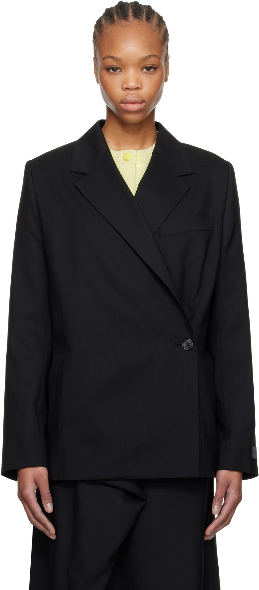 Jakke KENZO Kenzo Paris Virgin Wool Blazer Sort | FF52VE2589RA