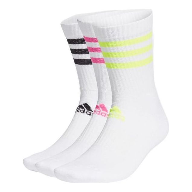 Sokker adidas Originals 3-Stripes Cushioned Crew Socks - 3 Pairs Hvid | GQ5979