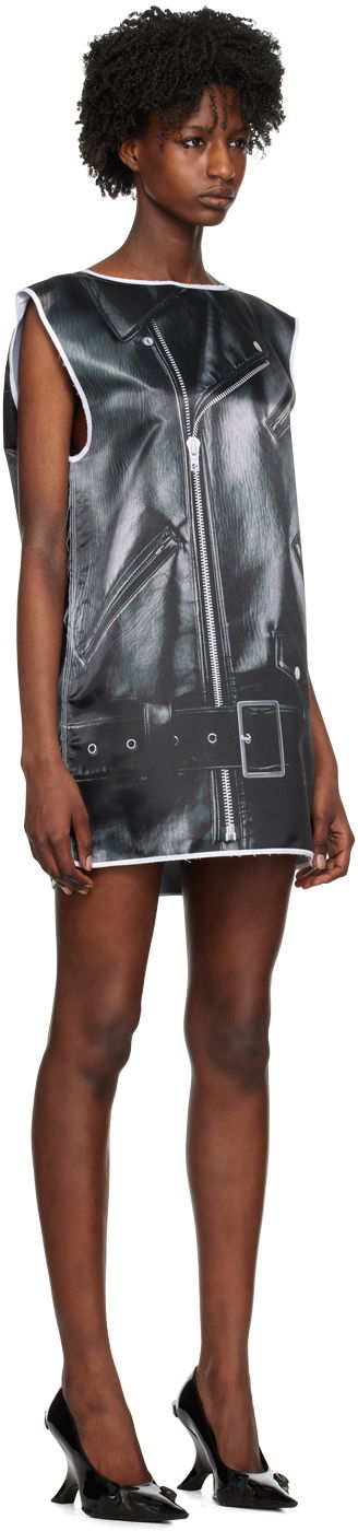 Kjole We11done Graphic Print Mini Dress Sort | WD-BL1-23-206-U-BK, 1
