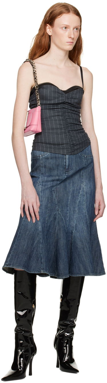 Tanktop Miaou Miaou Renzo Pinstriped Tank Top Grå | 7064PSWBRI, 3