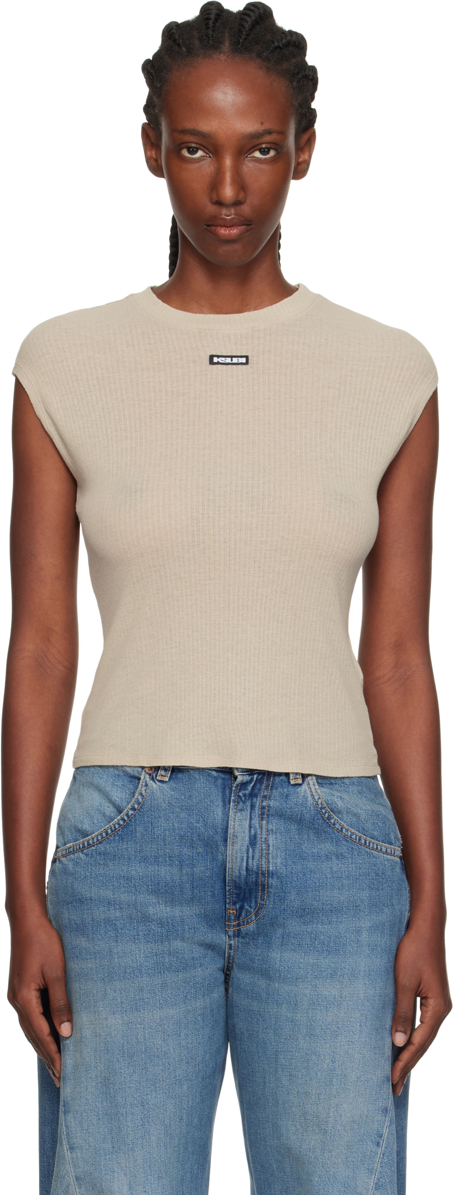 T-shirt Ksubi Ksubi Staple Short Sleeve T-Shirt Beige | WPF25TE014, 0
