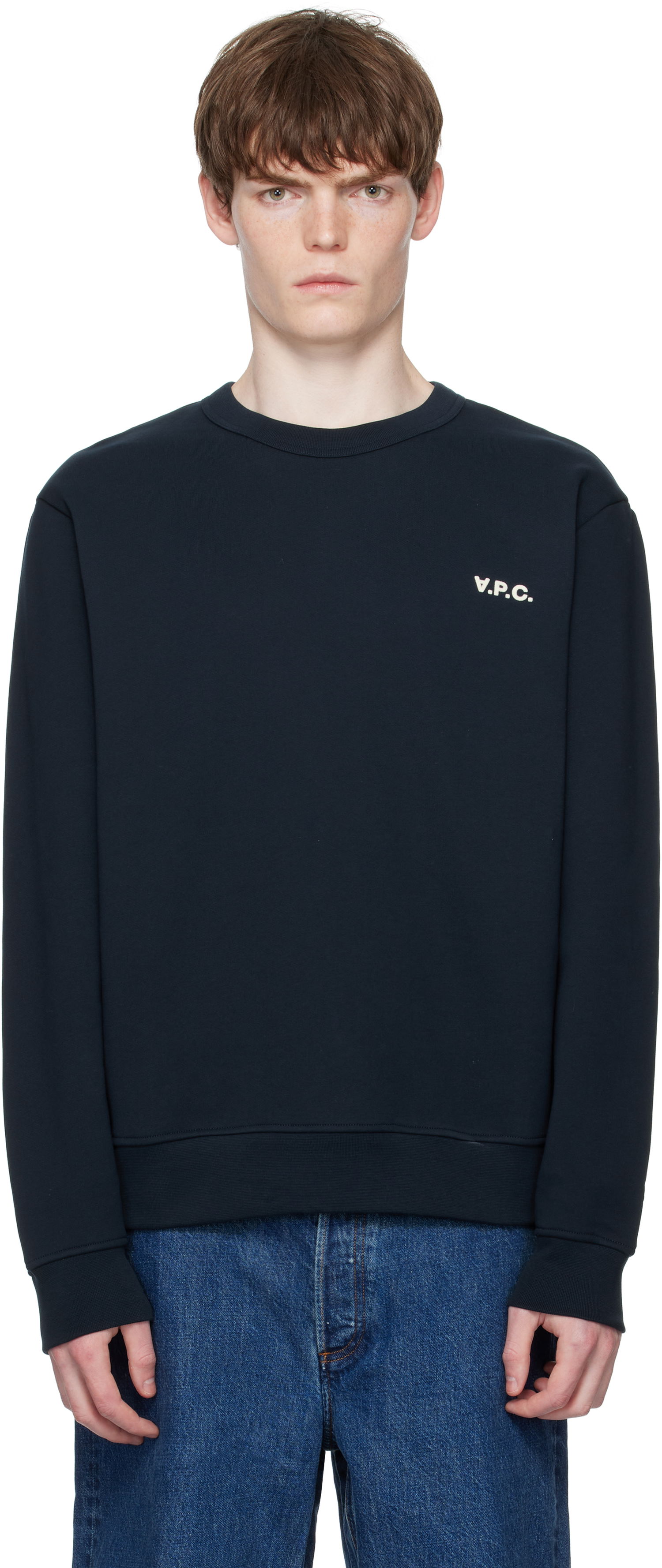 Sweatshirt A.P.C. Boxy Petit 'VPC' Sweatshirt Mørkeblå | COHBR-H27916, 0