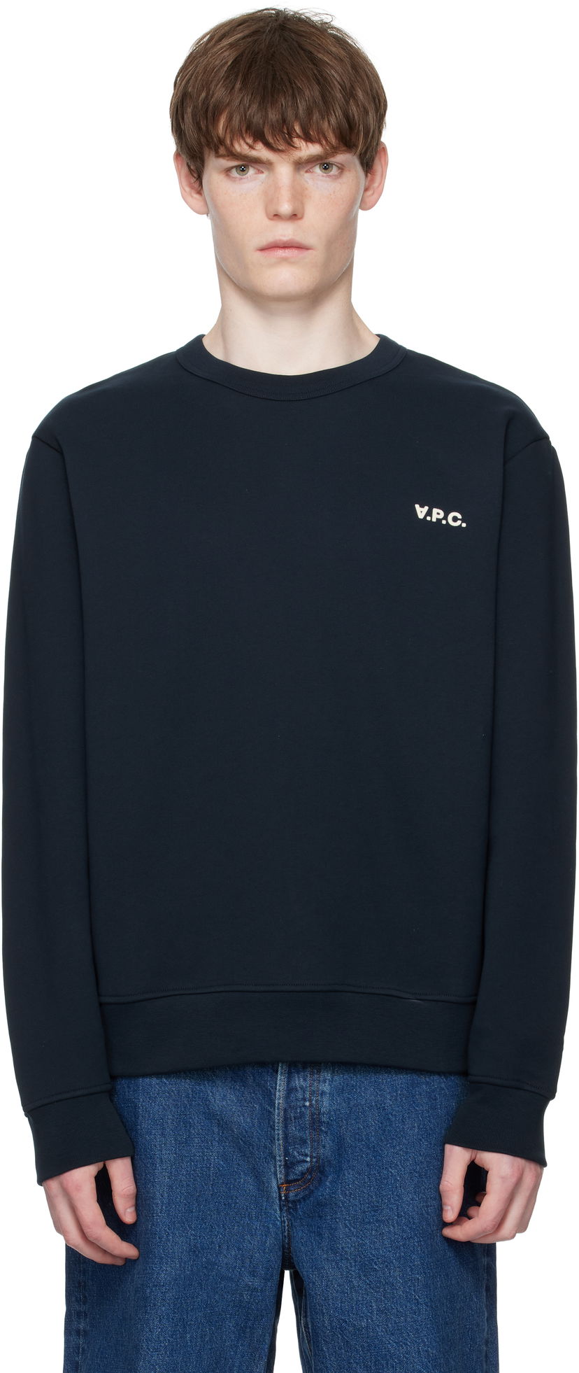 Sweatshirt A.P.C. Boxy Petit 'VPC' Sweatshirt Mørkeblå | COHBR-H27916