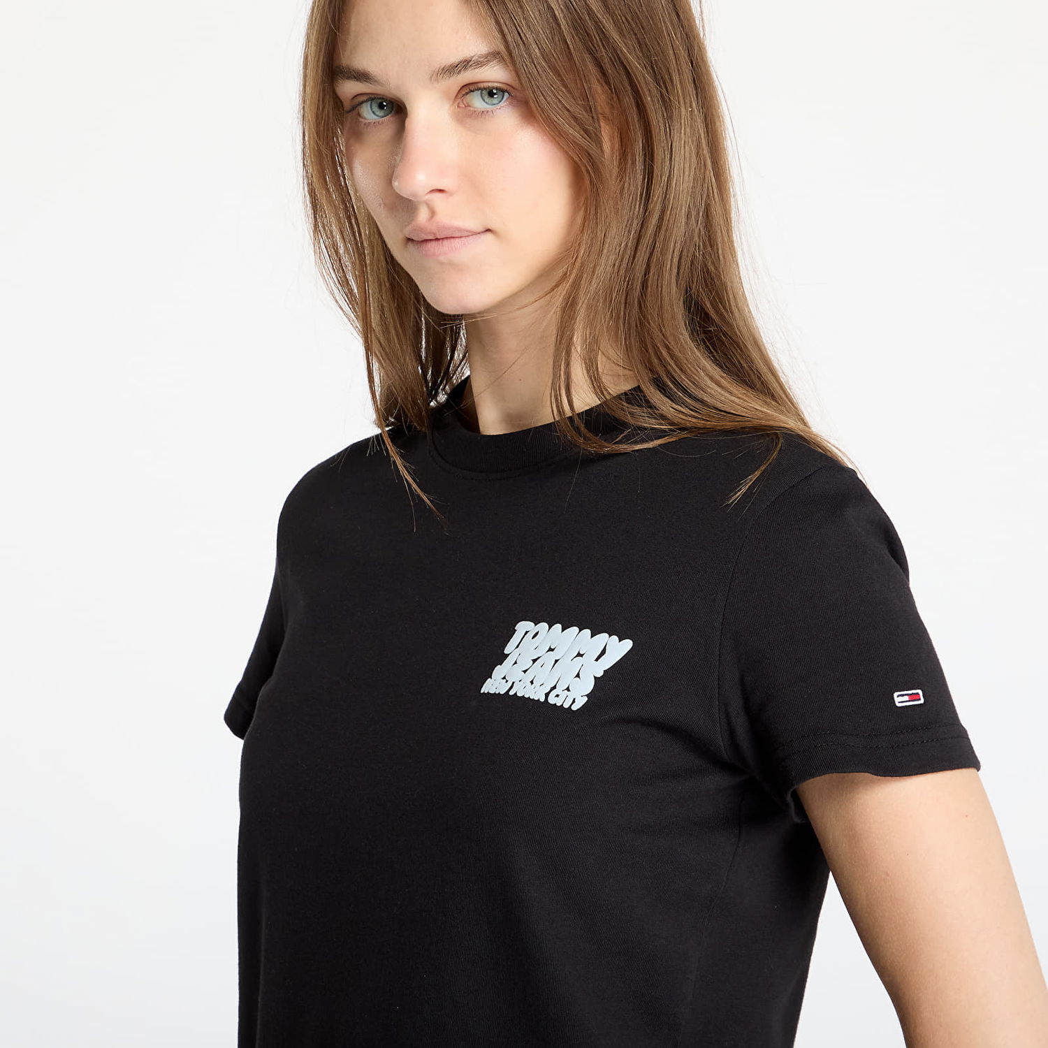 T-shirt Tommy Hilfiger Tommy Jeans Regular Bubble T-Shirt Sort | DW0DW21338 BDS, 1