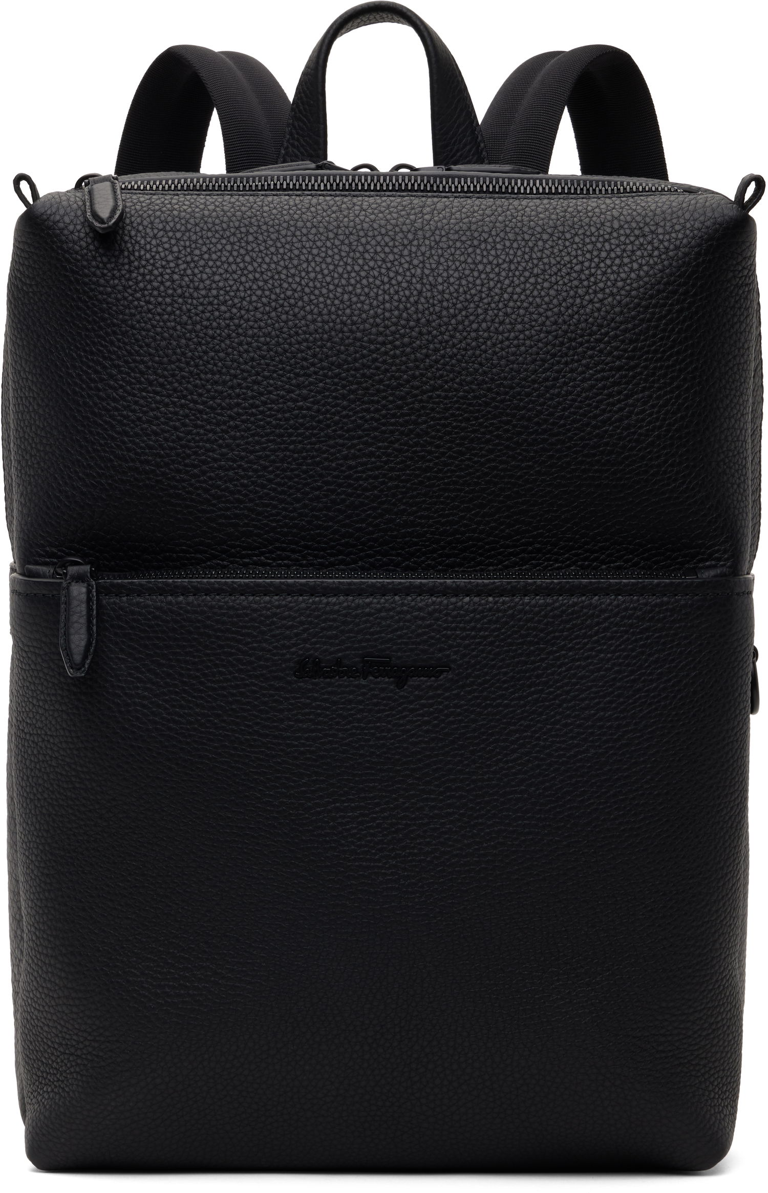 Rygsæk FERRAGAMO Calfskin Backpack Sort | 749662, 0
