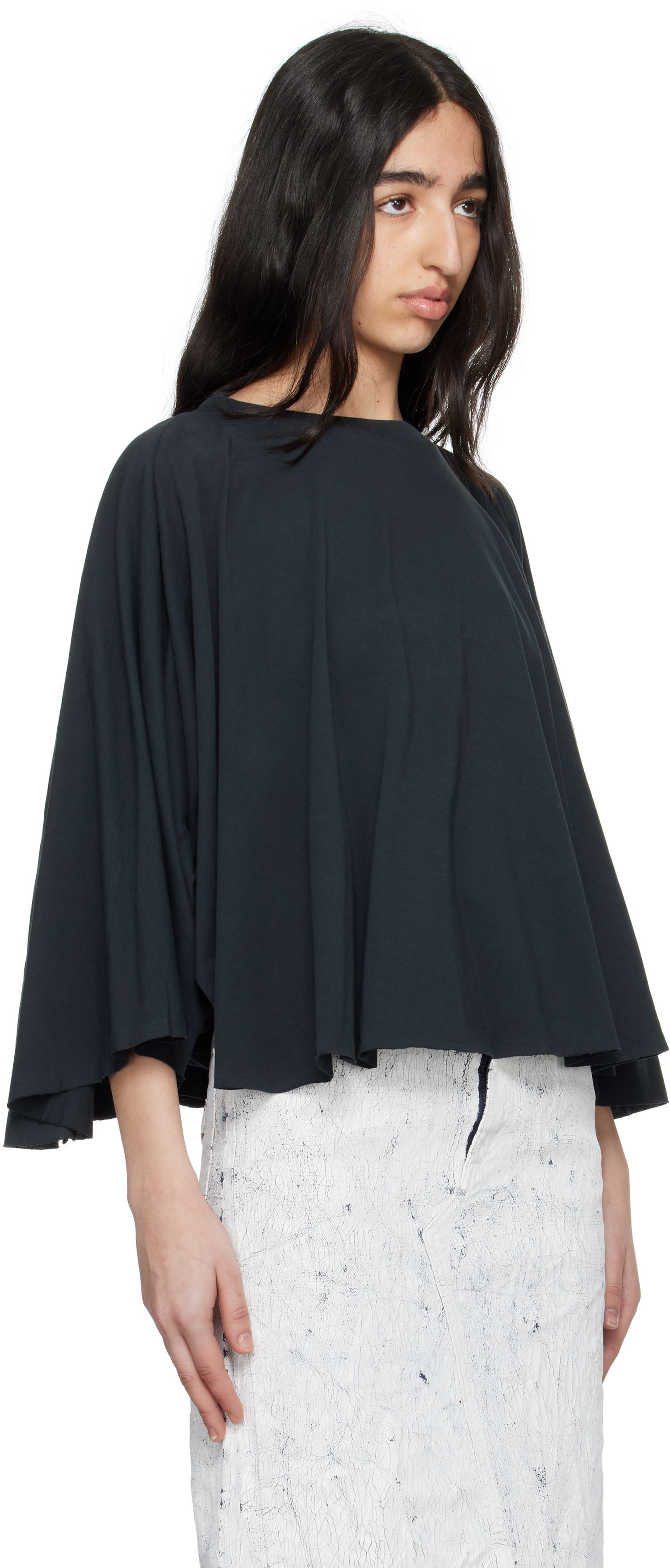 Sweater Maison Margiela MM6 Maison Margiela Jersey Batwing Top Sort | S62NH0038 M20115, 1