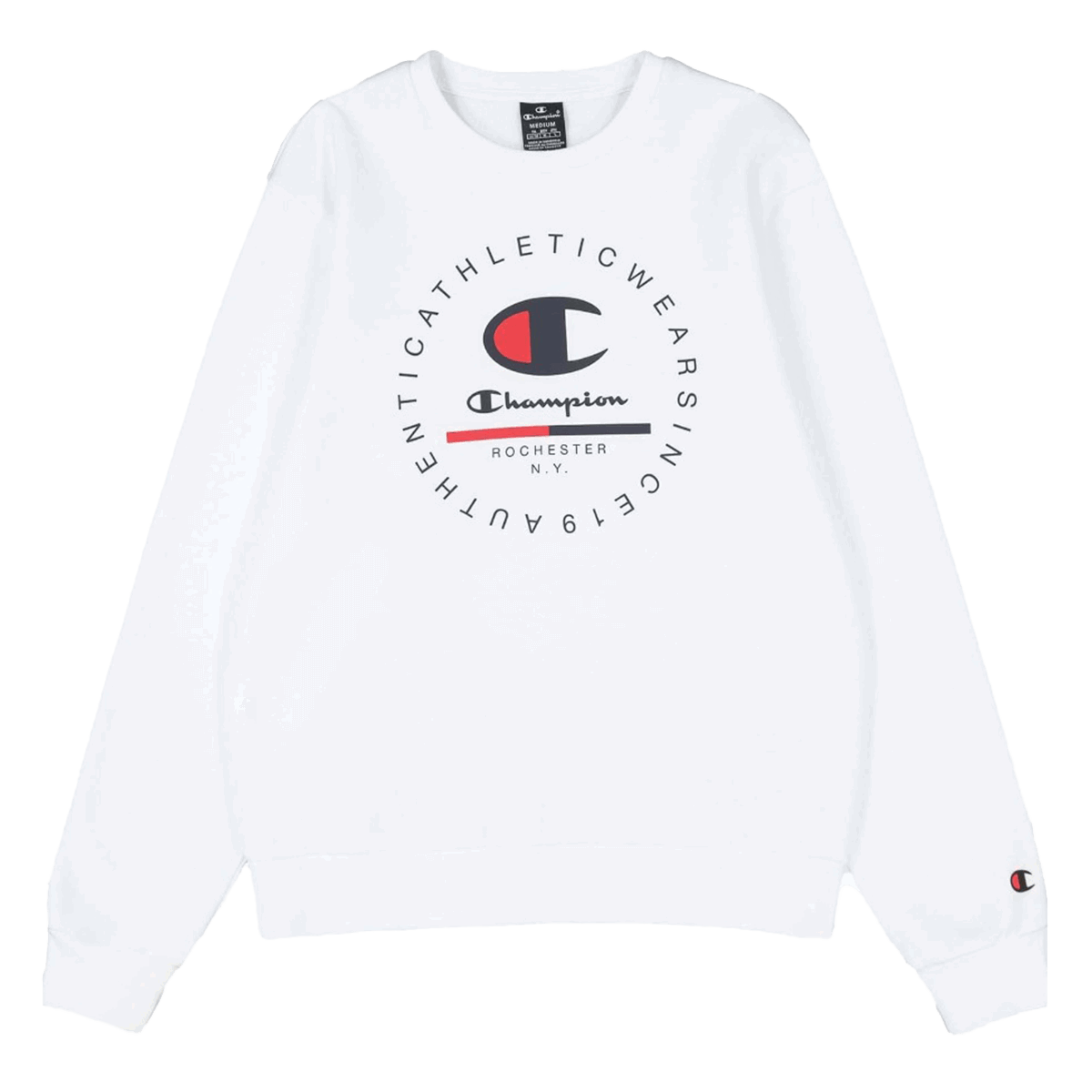 Sweatshirt Champion Authentic Athletic Wear Since 1919 Graphic Crewneck Sweatshirt Hvid | 220246-WW001, 0