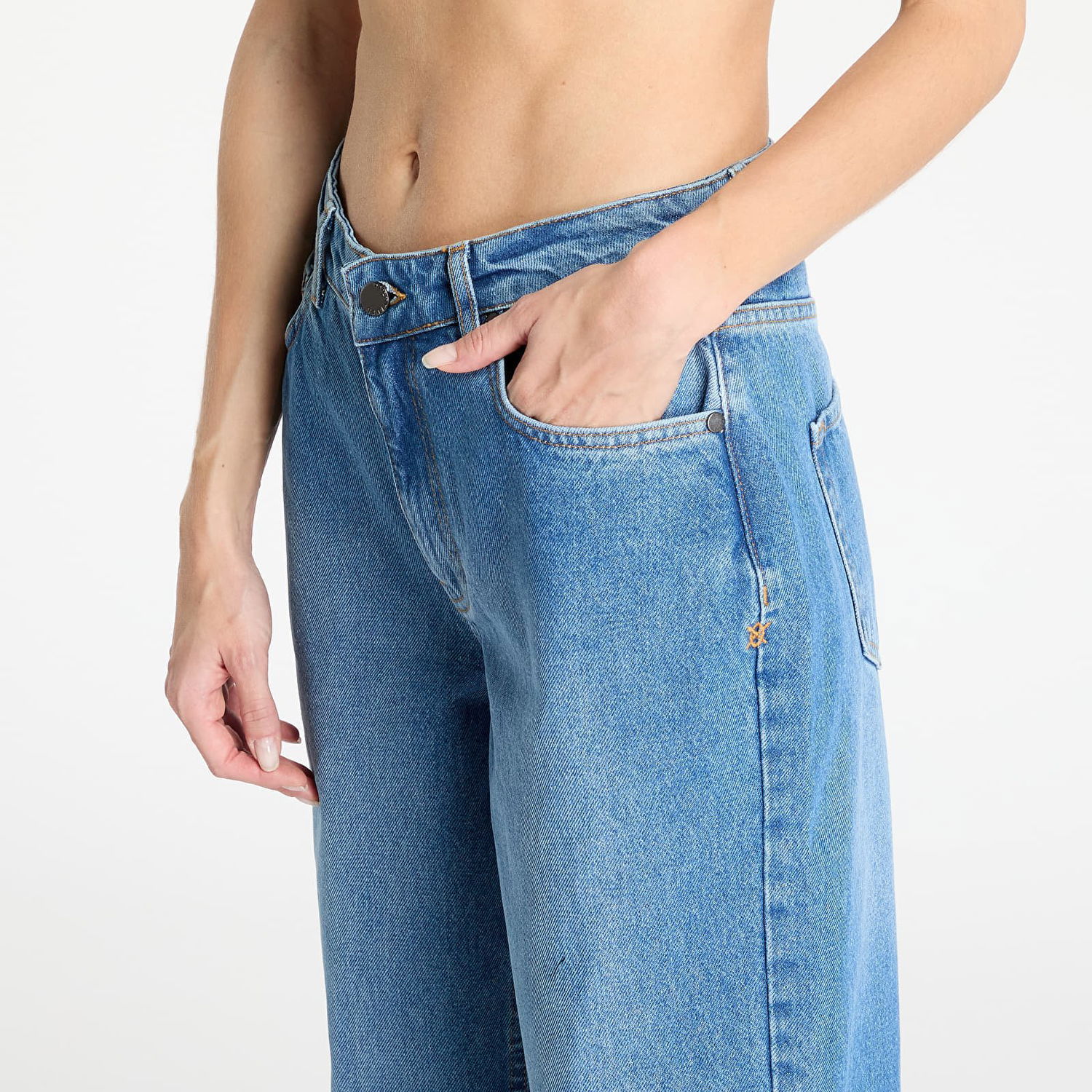 Jeans DAILY PAPER Daily Paper Asola Avery Wide Leg Jeans Blå | 2511147, 1