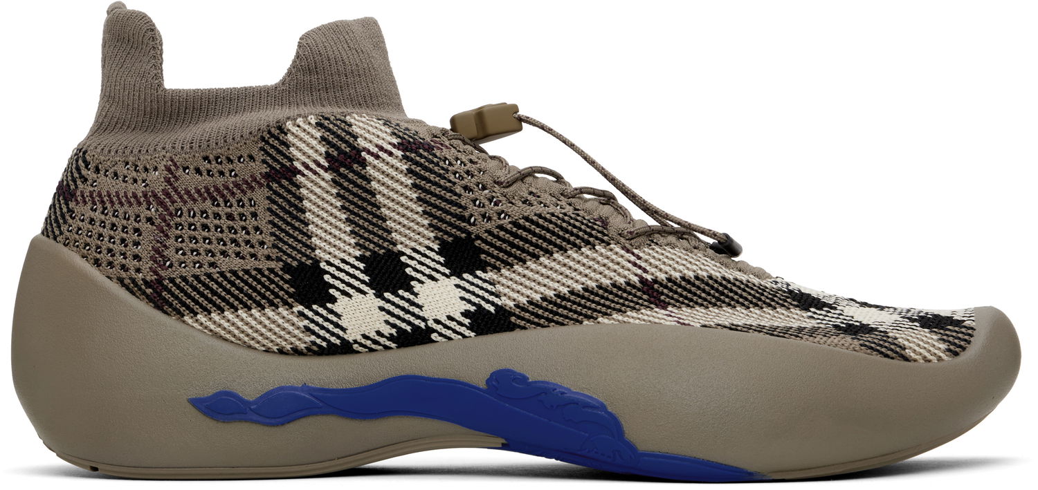 Tøj Burberry Burberry Check Knit Neptune Brun | 8101906, 0