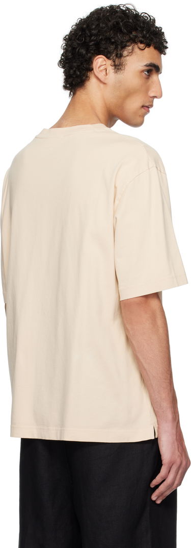 T-shirt MAISON KITSUNÉ Maison Kitsuné Daisy Field Oversize T-Shirt Beige | OM00114KJ7016, 2