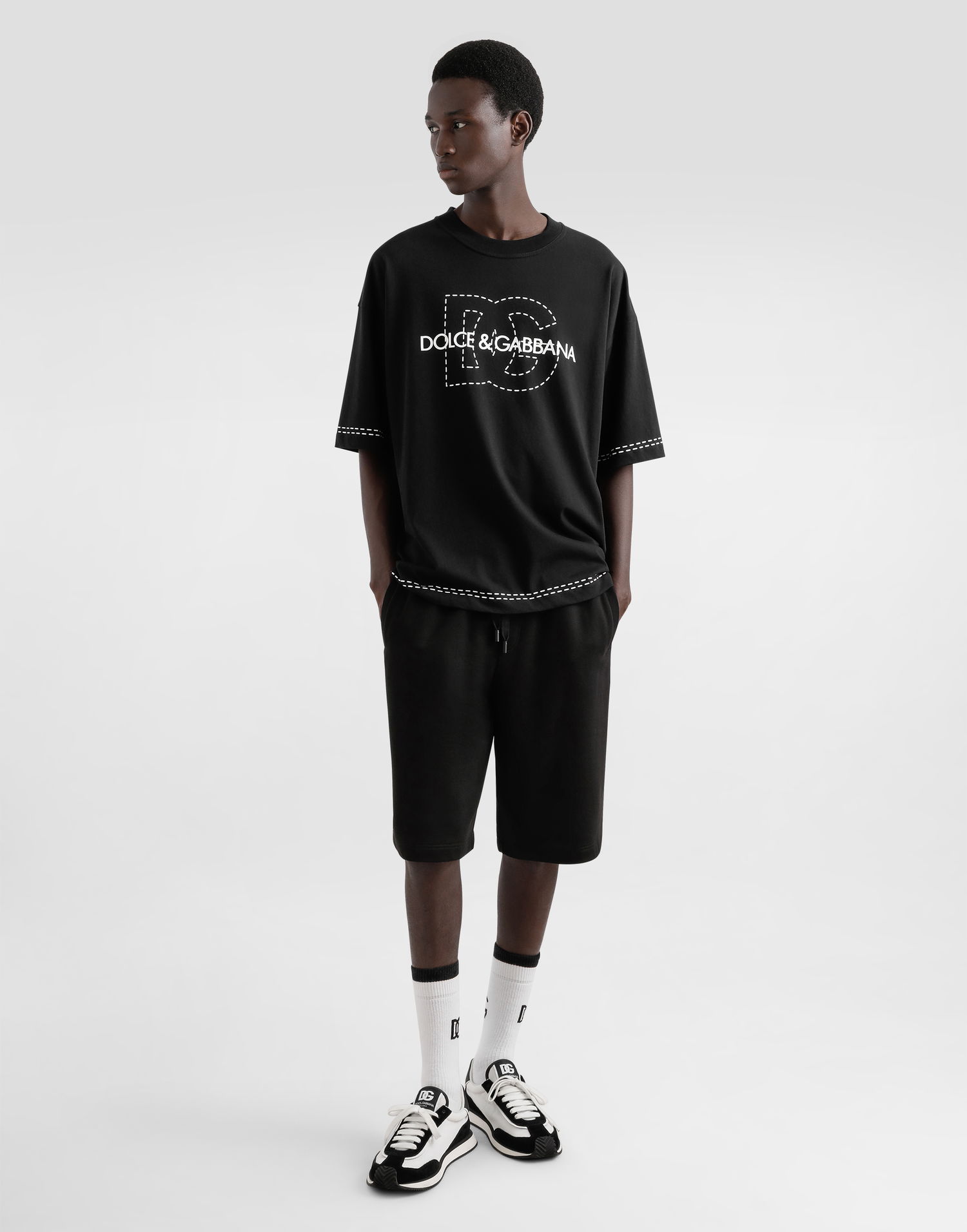 Shorts Dolce & Gabbana Dolce & Gabbana Cotton Jogging Shorts Sort | GP08BZG7O2SN0000, 1