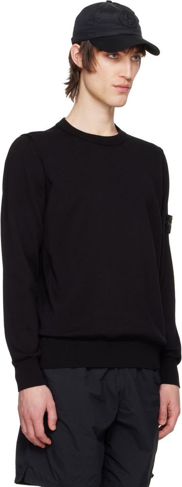 Sweater Stone Island Stone Island Organic Cotton Crewneck Sweater Sort | K1S15 5100053 S00B2, 1