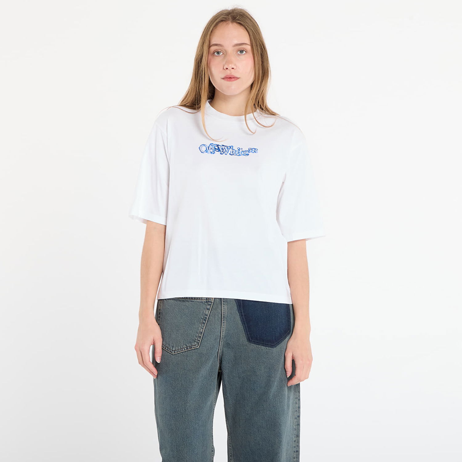 T-shirt Off-White Off-White Cloudy Arrow Boxy T-Shirt Hvid | OWAA124F25JER0040147, 0