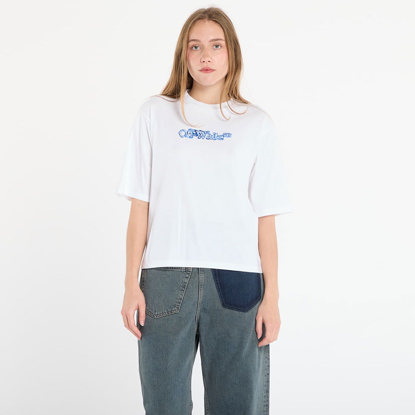 T-shirt Off-White Off-White Cloudy Arrow Boxy T-Shirt Hvid | OWAA124F25JER0040147