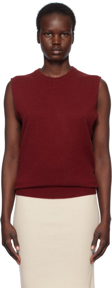 Sweater Jil Sander Jil Sander Cashmere Sleeveless Top Rød | J02GP0017_J13201, 0