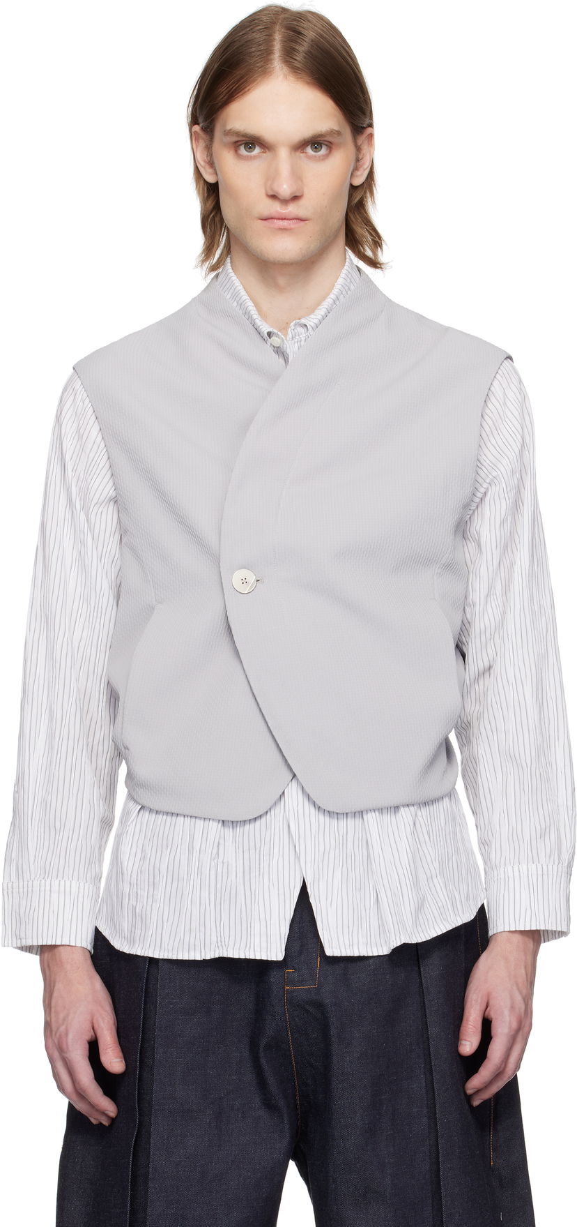 Vest ADER ERROR ADER error 25 Wrap Vest Grå | BO01SSVE0101GR