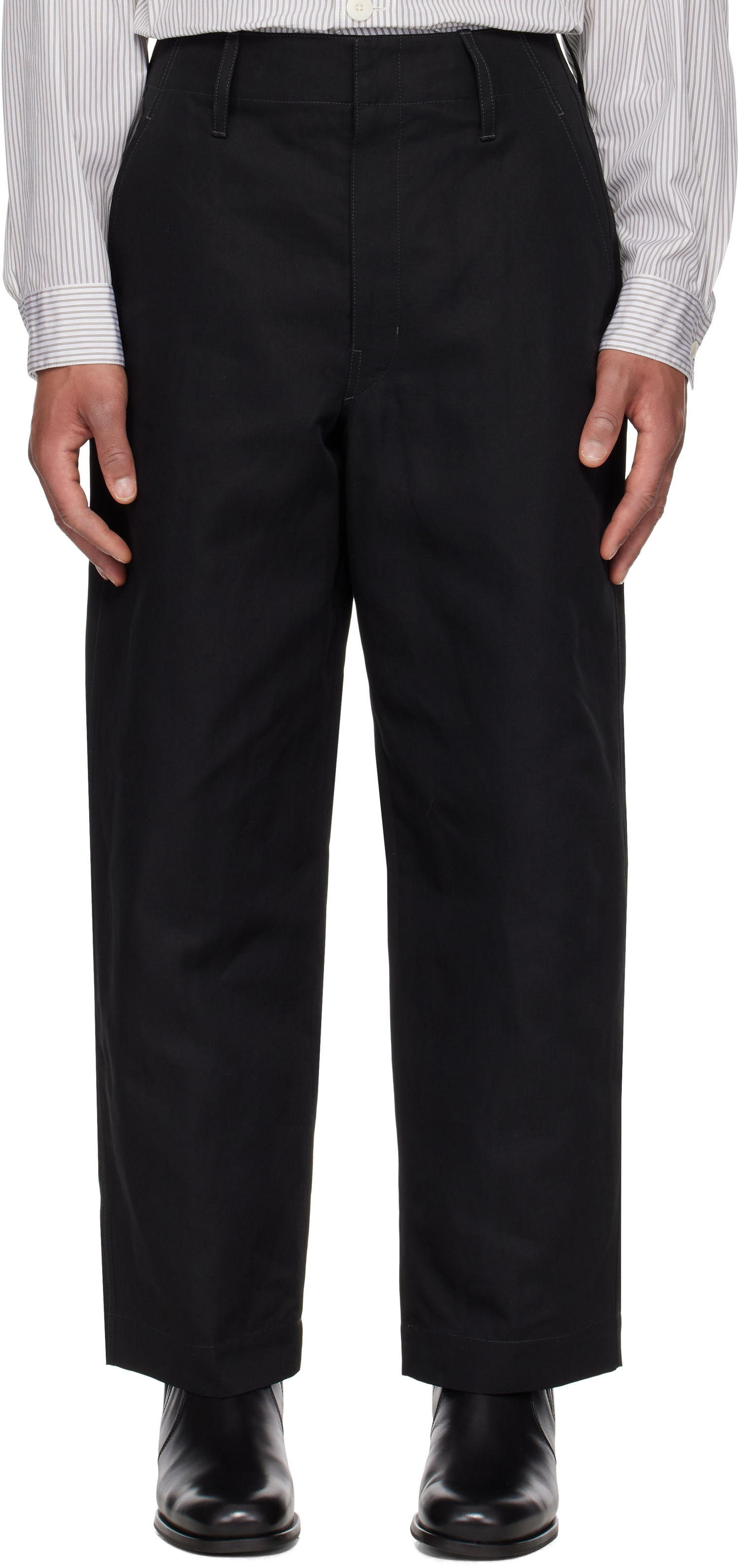 Bukser LEMAIRE Lemaire Big Chino Trousers Sort | PA1207 LF1350, 0