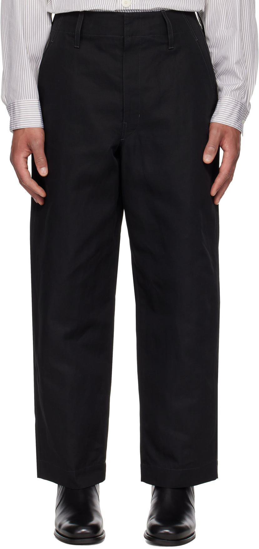 Bukser LEMAIRE Lemaire Big Chino Trousers Sort | PA1207 LF1350