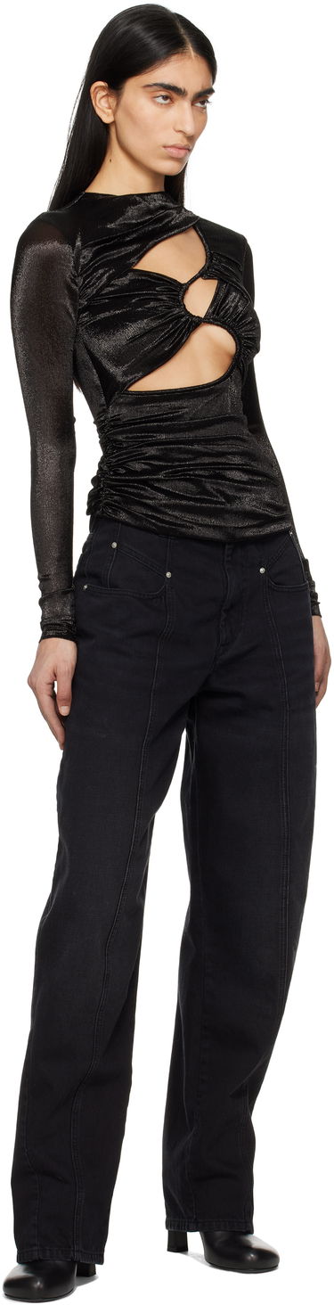 Skjorte ISABEL MARANT Isabel Marant Rose Cutout Top Sort | HT0598FA-C1J13I, 3