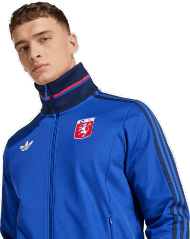 Vindjakke adidas Originals Olympique Lyon 75 Anniversary Track Jacket Blå | jl8078, 3