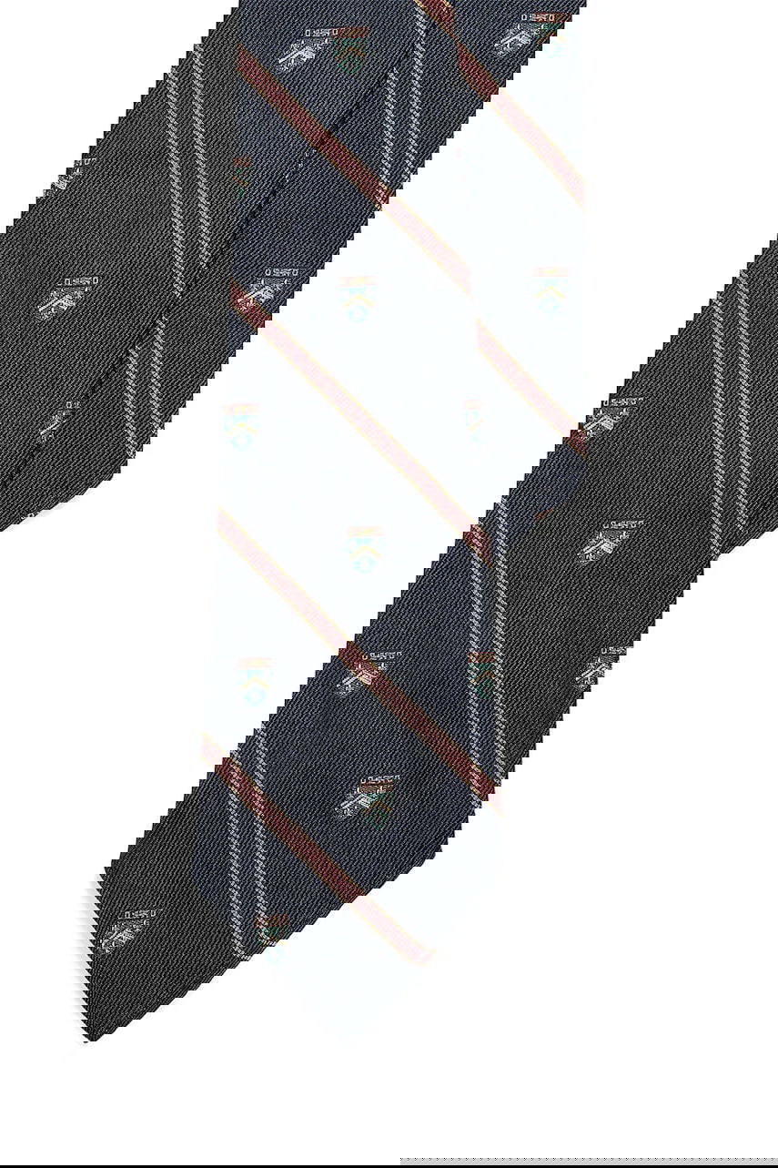 Tilbehør Polo by Ralph Lauren Polo Ralph Lauren Silk Tie with Crest and Stripe Pattern Flerfarvet | 712971857, 0