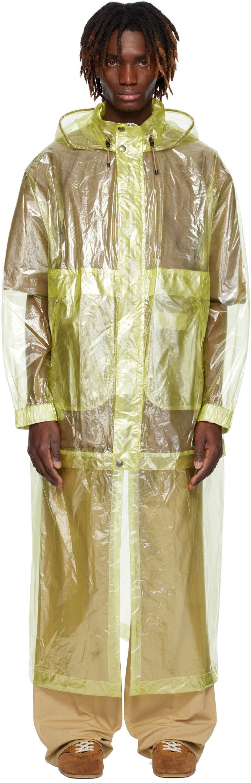 Regnfrakke Dries Van Noten Dries Van Noten Sheer Taffeta Coat Gul | 251-020552-1258