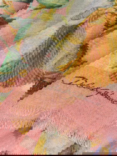 Tørklæde Dolce & Gabbana Dolce & Gabbana Floral Print Silk Scarf Lyserød | FS209AGDCUSHH5JC, 2