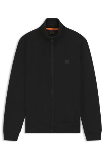 Sweater BOSS Cotton Terry Zip-Up Jacket with Logo Badge Sort | 50511709