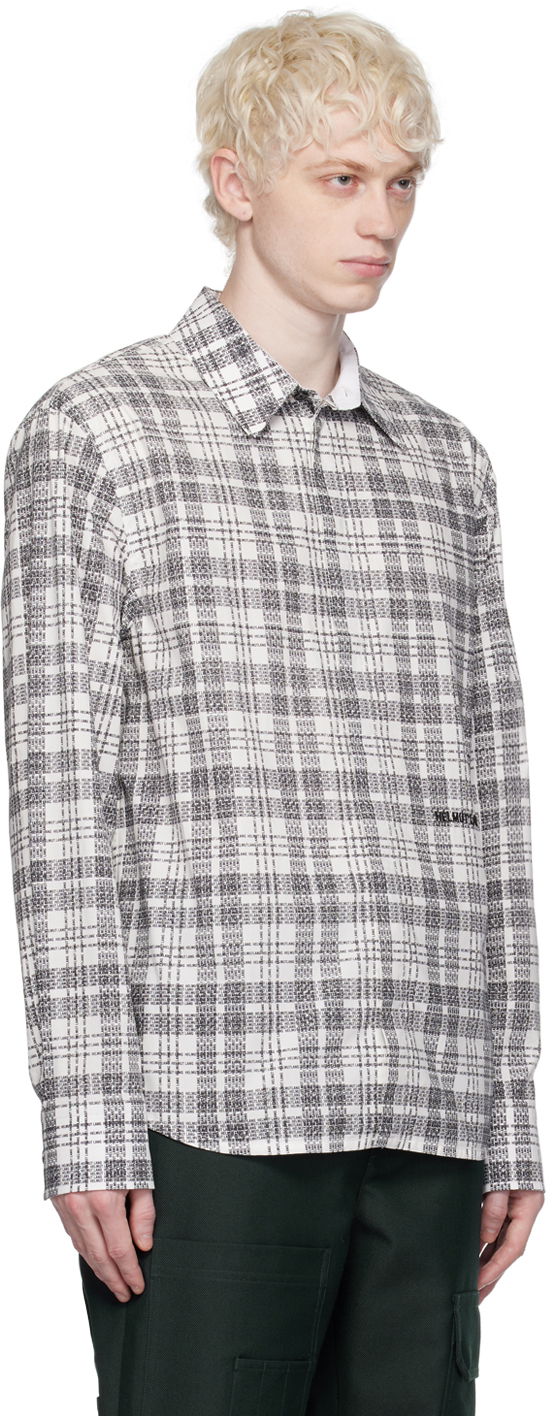 Skjorte Helmut Lang Helmut Lang Plaid Shirt Hvid | N06HM515, 1