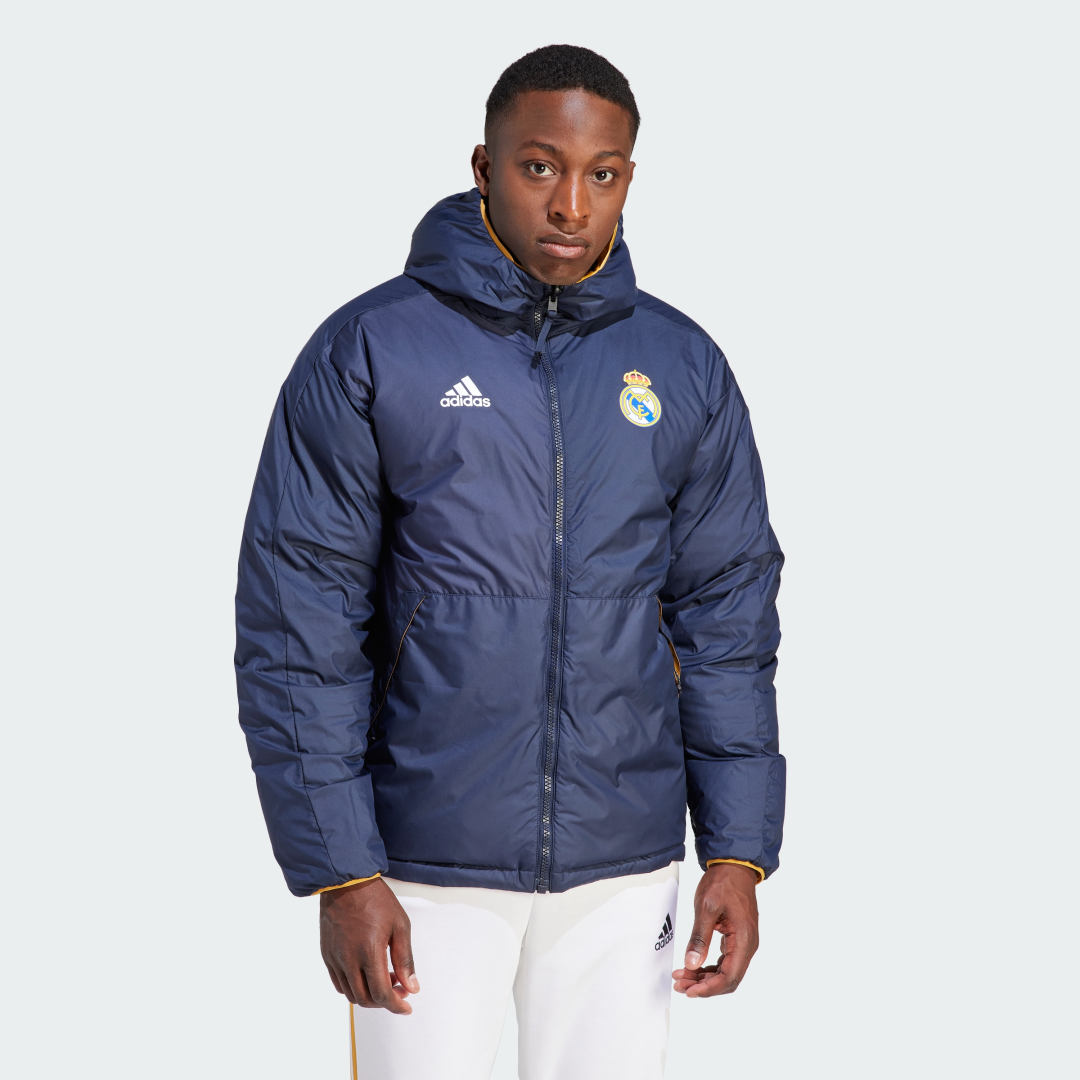 Puffer jakke adidas Performance Real Madrid DNA Down Mørkeblå | HY0609, 0