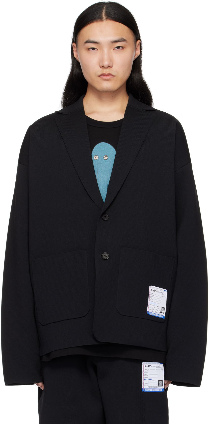 Sweater Maison MIHARA YASUHIRO MIHARA YASUHIRO Milan Rib Blazer Sort | I13JK024