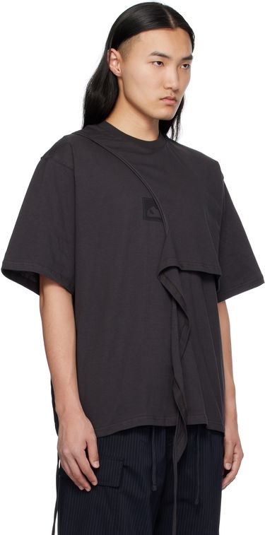 T-shirt Ottolinger Ottolinger Wrap T-Shirt Sort | 11510251501, 4