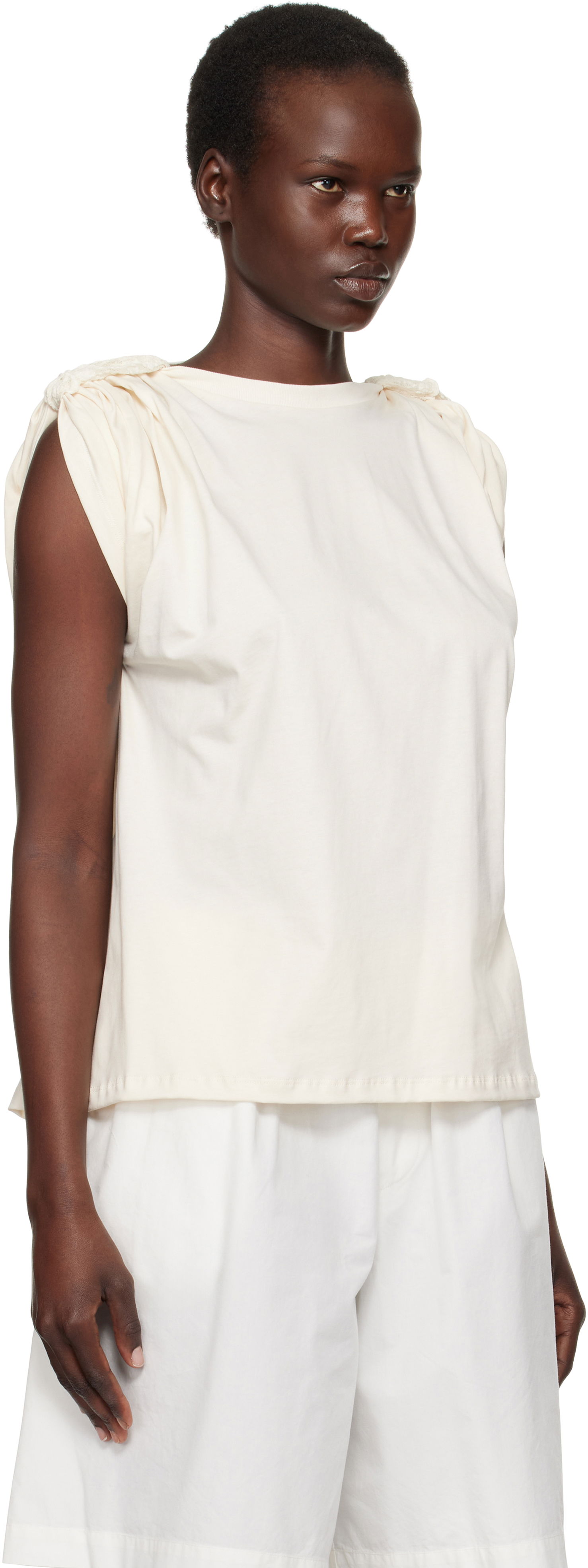 T-shirt Baserange Rodo Puff Sleeve T-Shirt Hvid | TORO-RC-SP25, 1