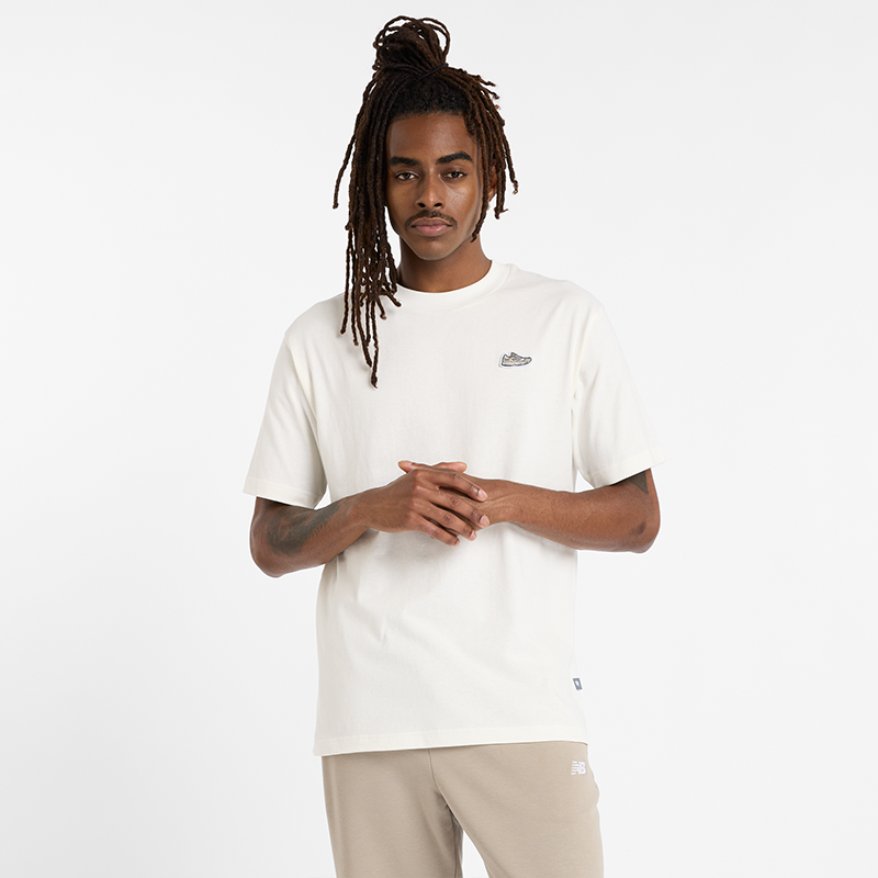 T-shirt New Balance NB Essentials Embroidered Tee Hvid | NBMT51966SST